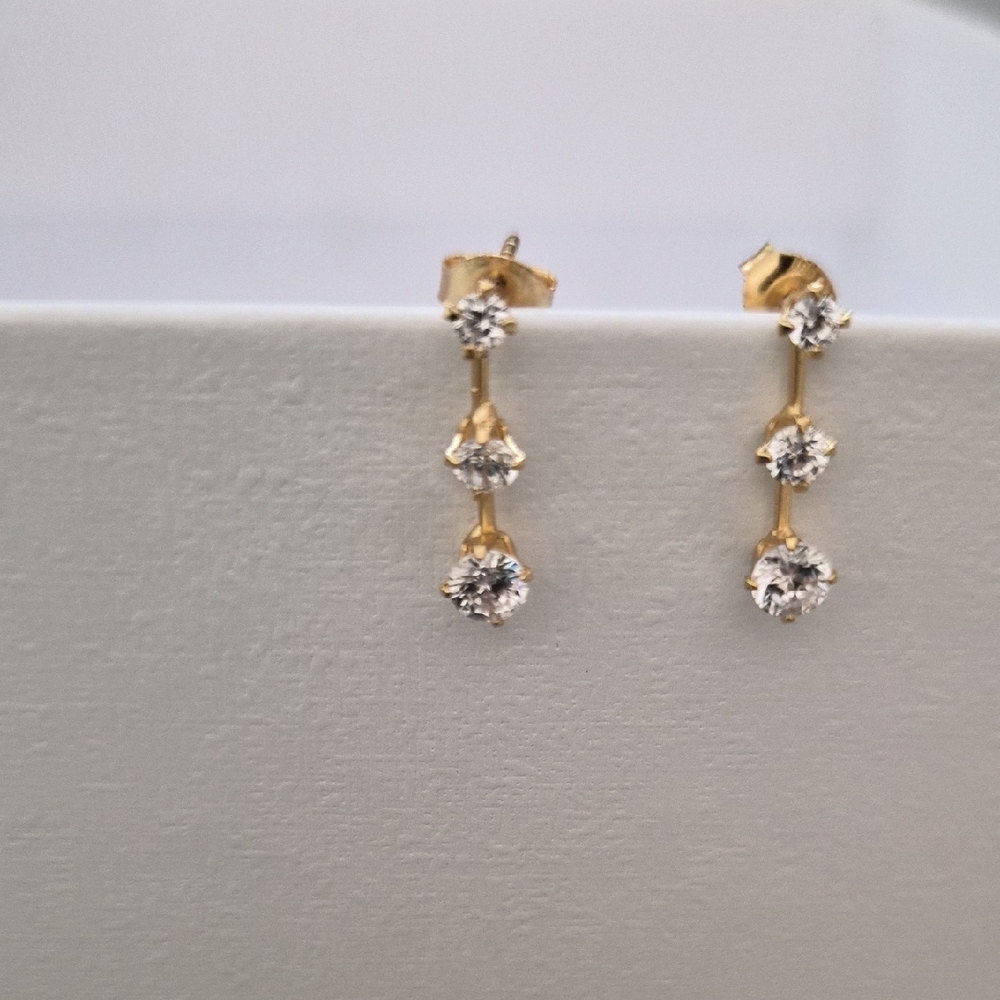 Elegant Gold and Silver Drop Earrings